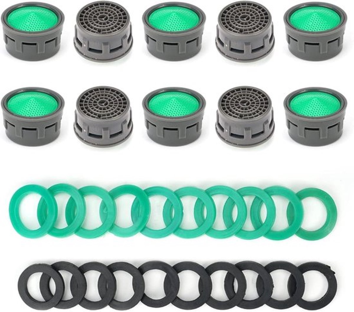 10 stuks kraanperlatoren met M22 en M24 draad, waterbesparend - kraanaccessoires voor badkamer