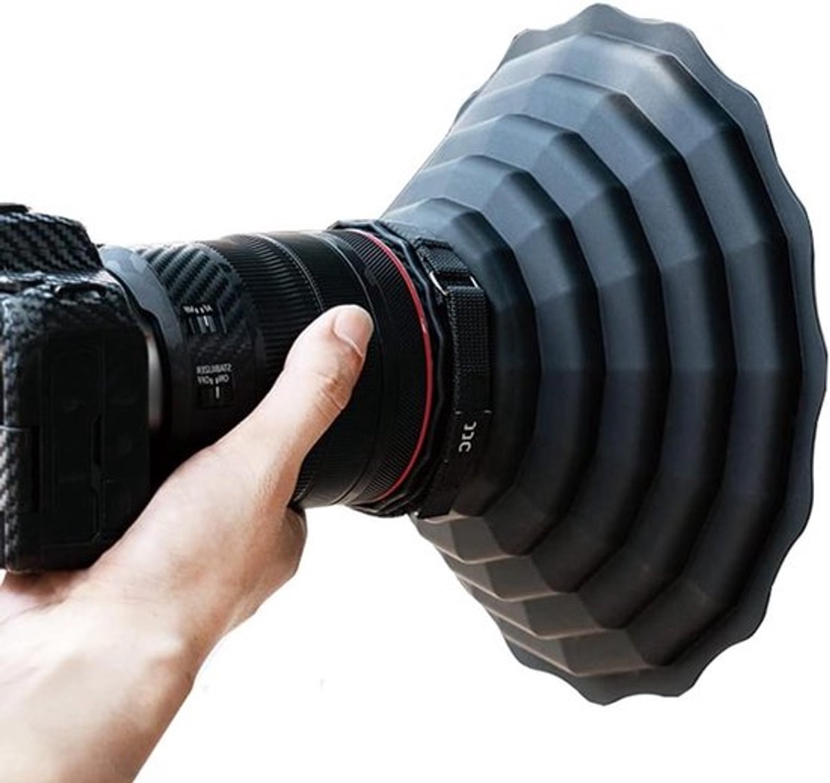 Siliconen Lenskap Skirt Anti-Reflectie voor DSLR Camera's met een Diameter van 73mm tot 88mm, Opvouwbare Lensbescherming voor Fotografie Accessoires