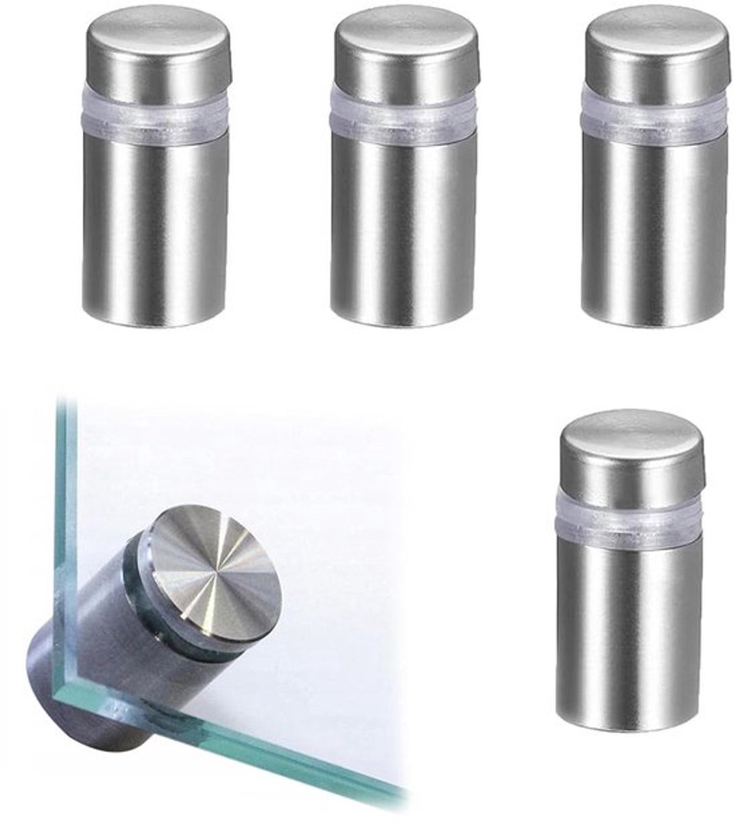 Roestvrijstalen Reclameschroef, Nagels voor Advertenties en Afstandhouder - Set van 10 stuks (12x20mm)
