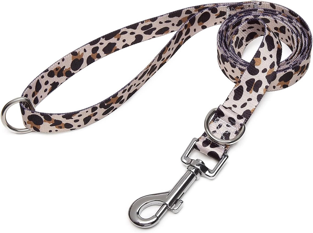 SnelShoppen - Verstelbare Hondenriem, Zachte en Comfortabele Nylon Trainingsriem met Dubbele D-Ring voor Kleine, Middelgrote en Grote Honden, 120cm x