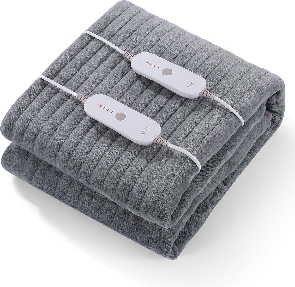 SnelShoppen - Heat Underbed Dekentje 160x140 cm voor Tweepersoonsbed met 2 Temperatuurzones, Automatische Uitschakeling, 4 Warmte-instellingen, Snelle