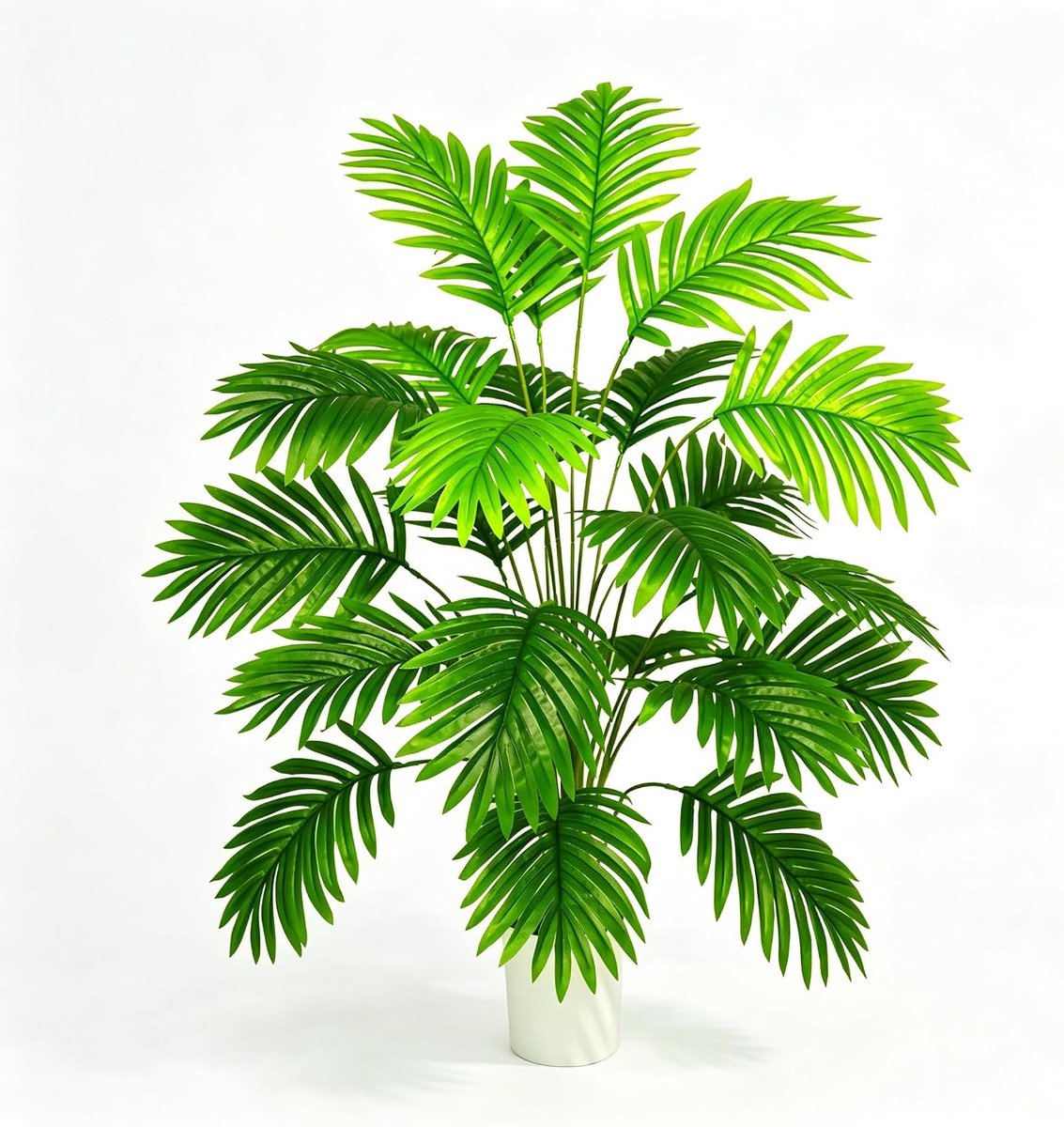 SnelShoppen - Grote Kunstpalm 90 cm met 24 Takken - Tropische Kunstplant voor Woonkamer, Slaapkamer, Badkamer, Kantoor, Tuin, Bruiloft en Feest - Duur