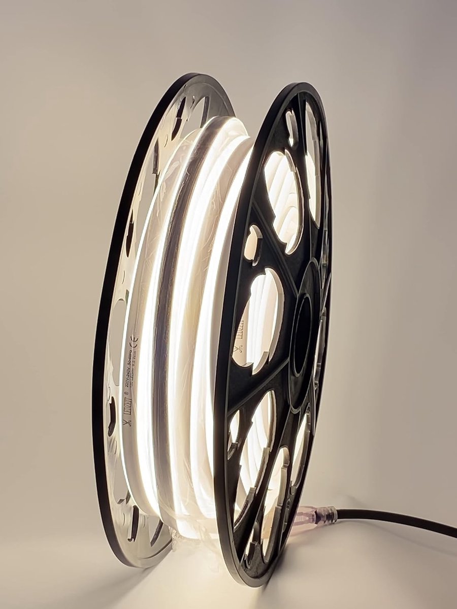 SnelShoppen - LED Neon Flex Light Strip 20m Dimmable Warm Wit 3000K Voor Binnen en Buiten, Waterdicht IP65, Perfect Voor Balkon, Tuin, Feest, Decorati