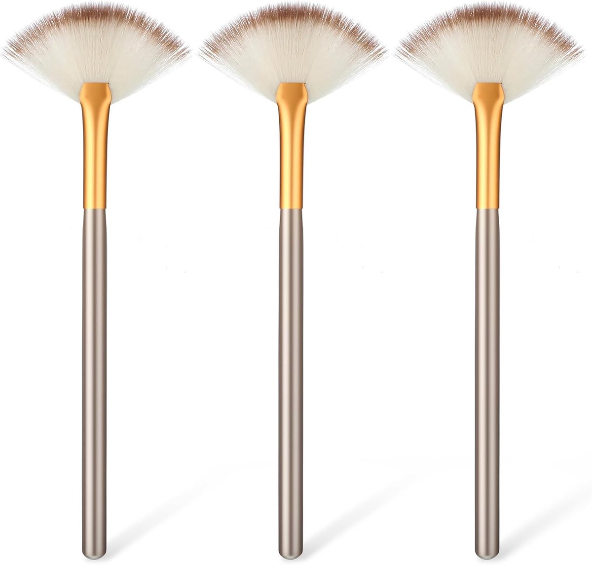 SnelShoppen - Pack van 3 Gezichtsmasker Kwasten, Fijn Fan Brushes, Cosmetica en Facial Brushes, Zachte Huidvriendelijke Borstels voor Moddermasker en