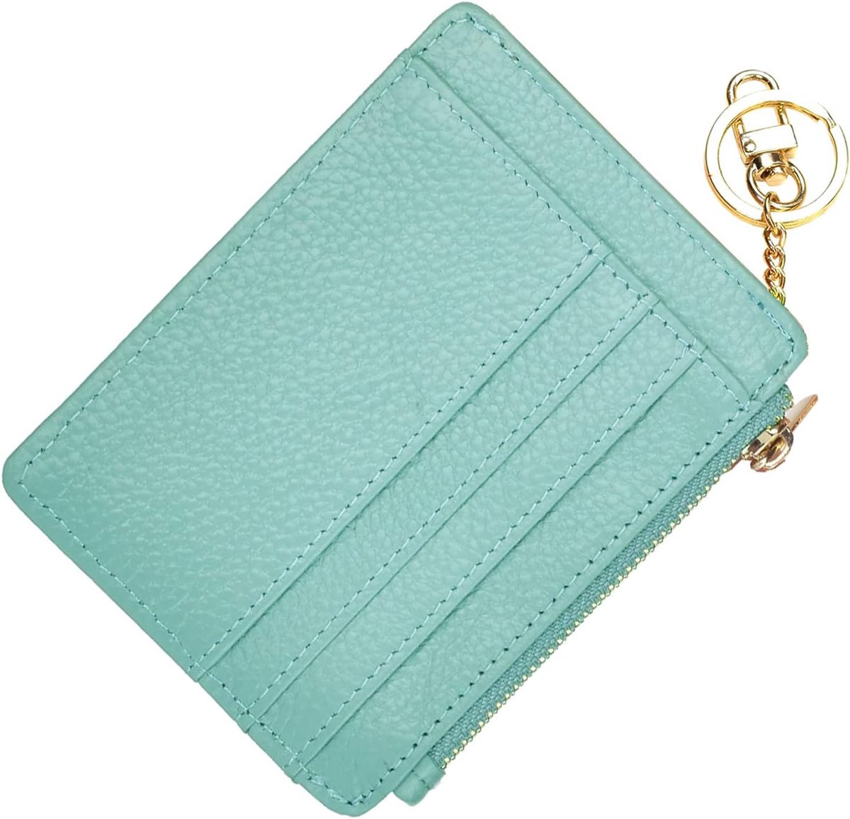 SnelShoppen - Slimme RFID Blocking Credit Cardhouder voor Dames en Heren - Minimalistische Zipper Portemonnee - Duurzaam Vegan Glitter Leer - Compact