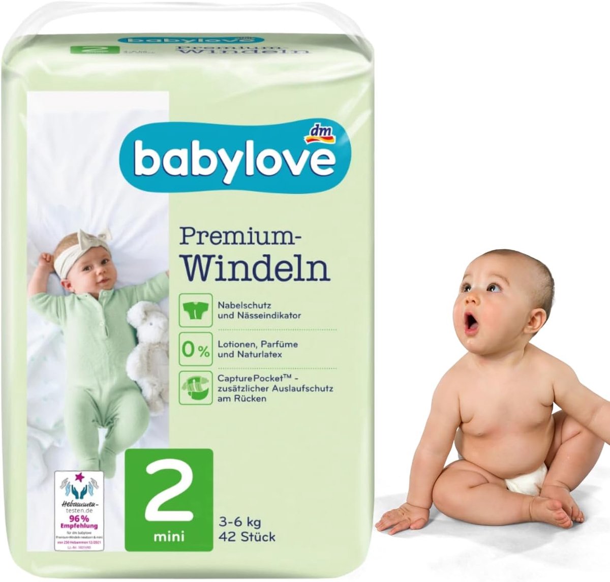 SnelShoppen - Premium Extra Soft Luiers Maat 2 Mini 3-6 kg - 42 Stuks - Waterdicht - Ideaal voor Baby's - Comfortabele en Ademende Luiers