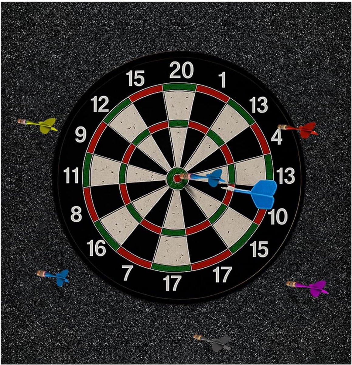 SnelShoppen - Dart Wall Protector Set van 4, Zelfklevende Vilt Tegels 30x30 cm voor Dartbord Bescherming - Ideaal voor Man Cave, Speelkamer en Feesten