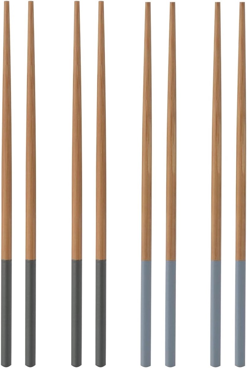 SnelShoppen - Set van 4 Bamboo Chopsticks 24 cm | Perfect voor Aziatische keuken | Geschikt voor noodles, dim sum en rijstgerechten | Makkelijk in geb