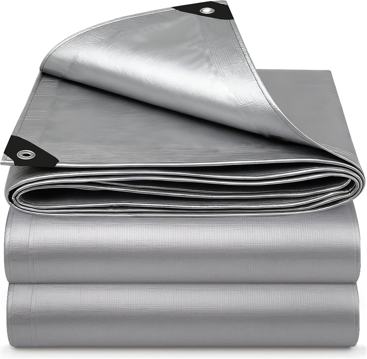 SnelShoppen - Tarpaulin 3 x 6 m, Waterdichte Zeil met Oogjes, UV-bestendig Woven Tarpaulin, Beschermzeil voor Boot, Tent en Bouwprojecten, Scheurbeste