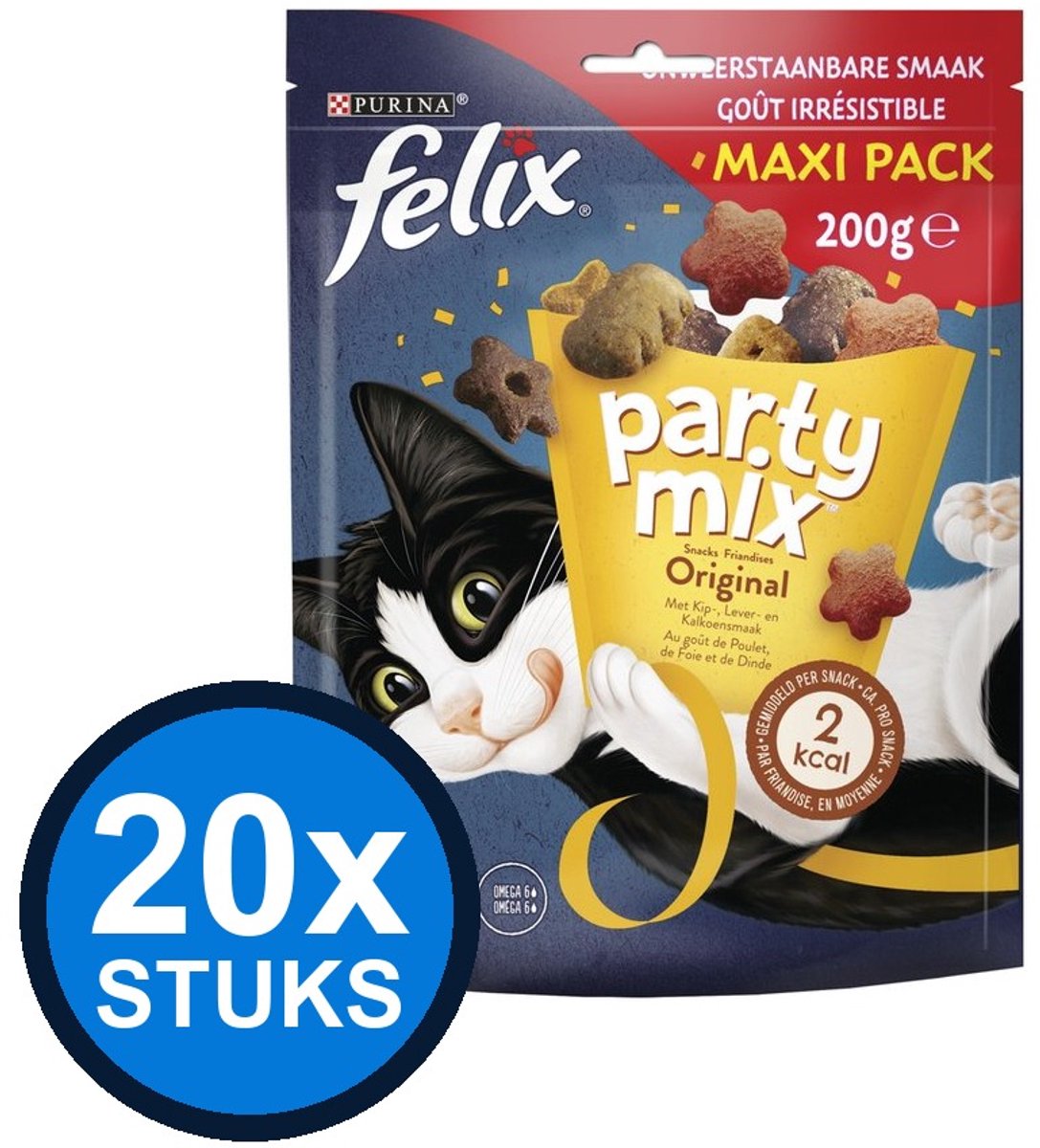 20x Felix Party Mix - Original Mix - Kattensnacks - 200g