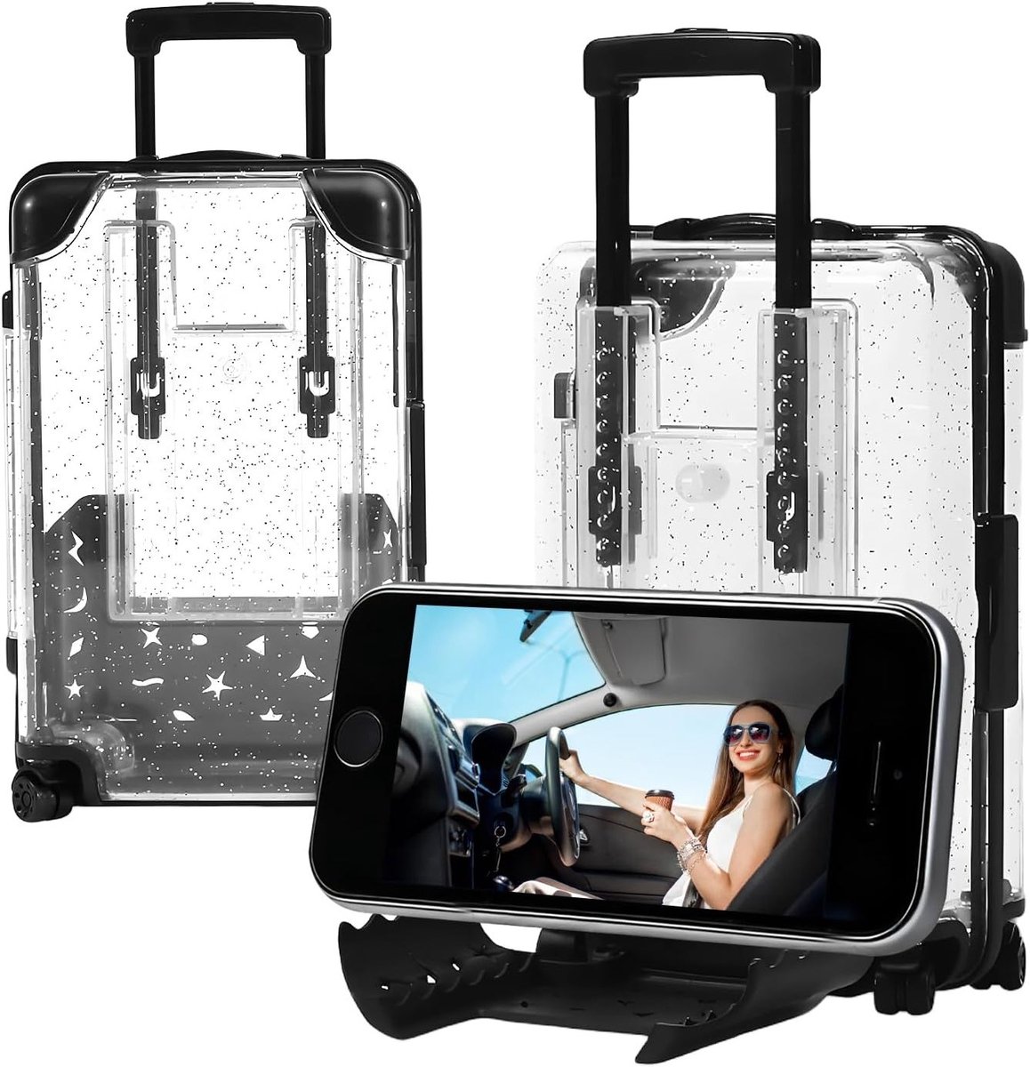 Compacte en praktische mini koffers in geschenkdoos, ideaal als geldcadeau, reiskoffer of telefoonhouder, perfect voor reizen en decoratie