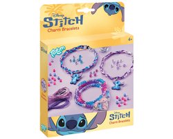 Disney Stitch Bedelarmbandjes maken - 3 stuks - Met hart- en Stitch-bedels - Speelgoed Kinderen - Knutselen - Voor meisjes - Vanaf 5 jaar - Totum