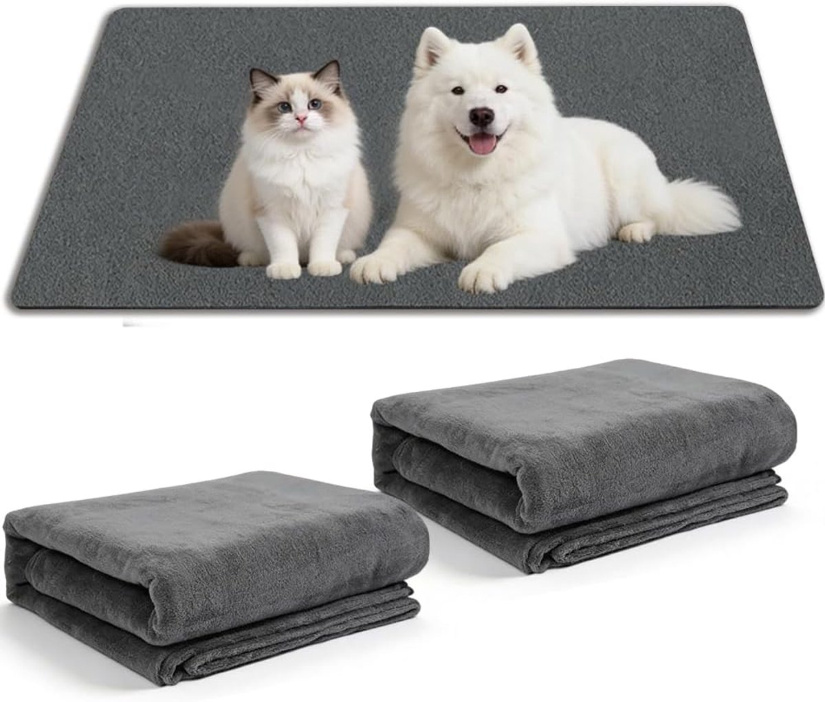 SnelShoppen - Set van 2 Pipi Matten voor Honden, Incontinentie Pad, Wasbaar, 100 x 70 cm, Waterdichte Puppy Pads voor Konijnen, Hamsters, Cavia's