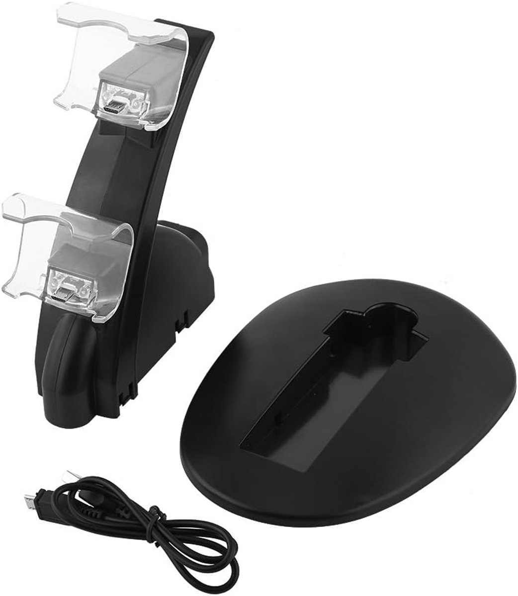 SnelShoppen - PS4 Oplaad Dock voor Dual USB Snelladen met LED Indicator voor Slim/Pro Controllers - Perfect voor Gaming
