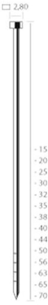 Union Afwerknagel/Brad Type N 40Mm Rvs - 2500 stuks