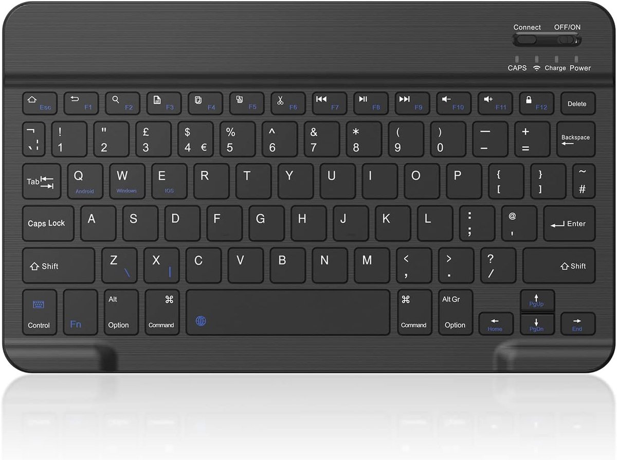 SnelShoppen - Ultra Dun Bluetooth Toetsenbord - Italiaans Draadloos Toetsenbord - Stille en Draagbare Ontwerp met Oplaadbare Batterij voor iOS, Mac, i