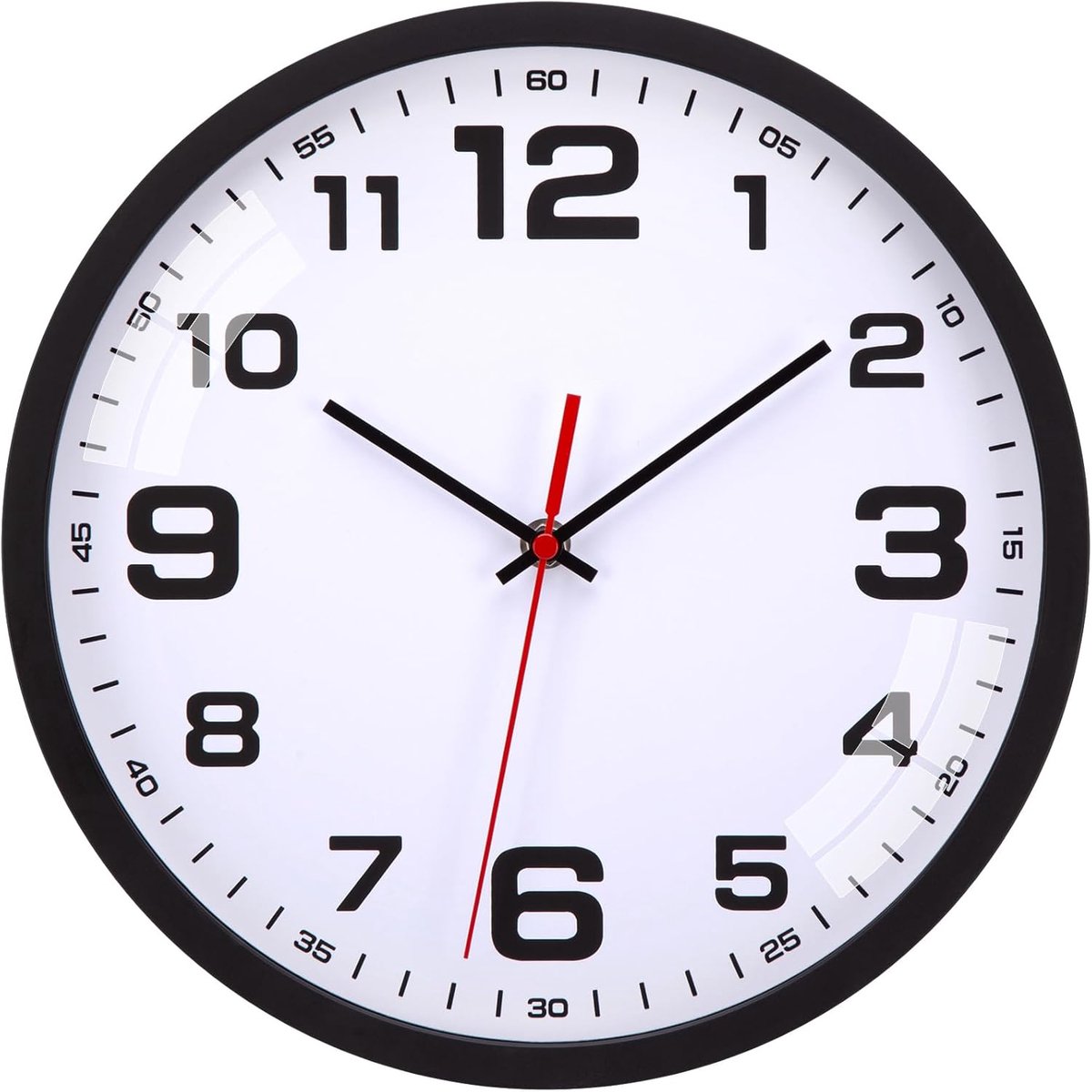 SnelShoppen - Wandklok zonder Ticker, Stil, Modern, 20 cm, Quartz Groot, Batterij-Aangedreven, Makkelijk Af te Lezen voor Kamer, Huis, Keuken, Slaapka