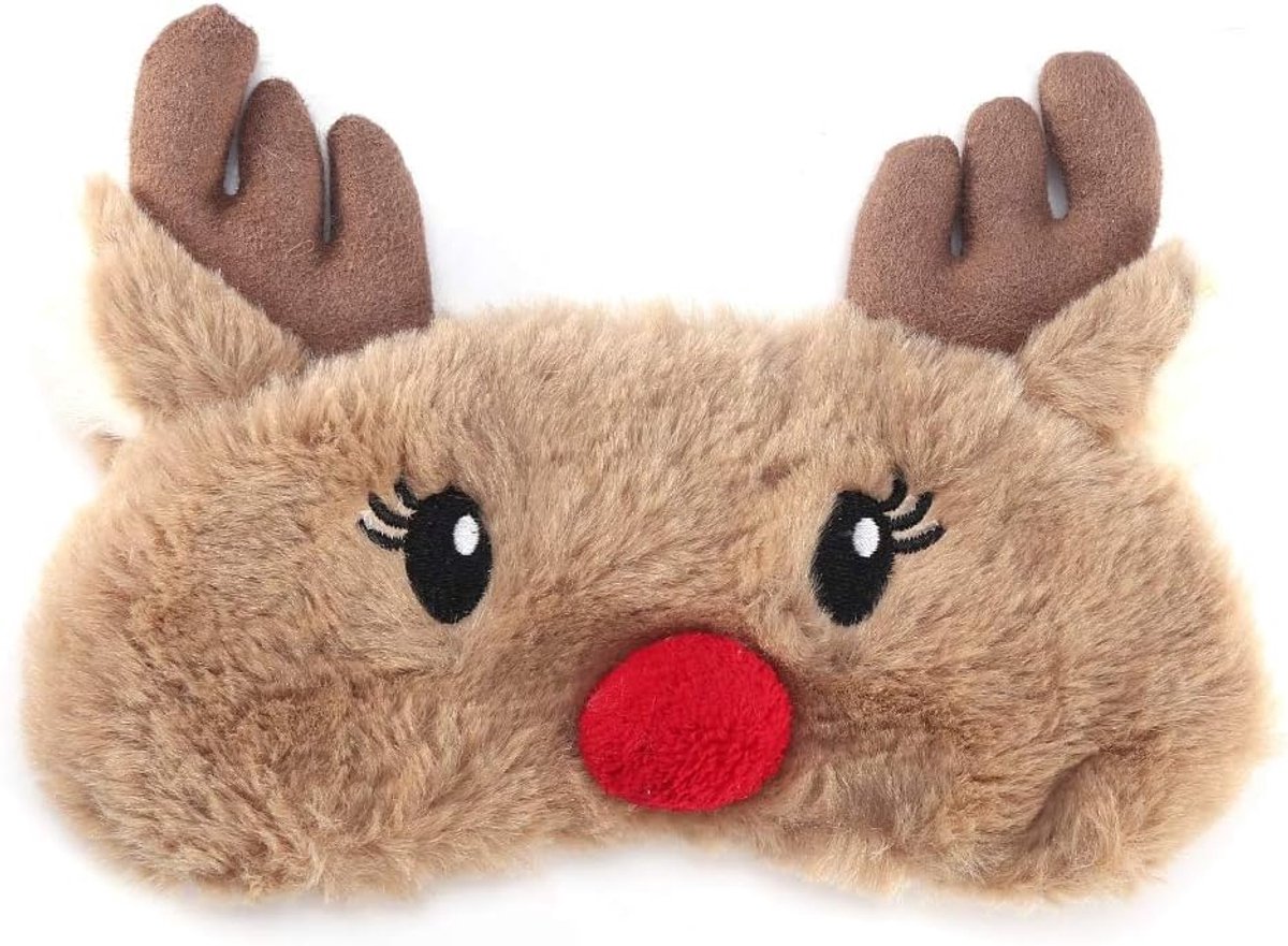SnelShoppen - Fdit Slaapmasker, 5 Kleuren, Schattige Dieren Motieven, Zacht en Comfortabel, Ideaal voor Reis en Thuis, Perfect voor Kerst en Ontspanni