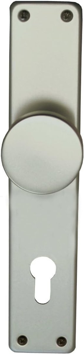 SnelShoppen - Aluminium Tanja Knopboard 72 mm PZ Deurhendel Set met Knoppen Ø 51 mm - Elegante Anodized Zilver Deurhardware voor Thuis, Keuken en Kant