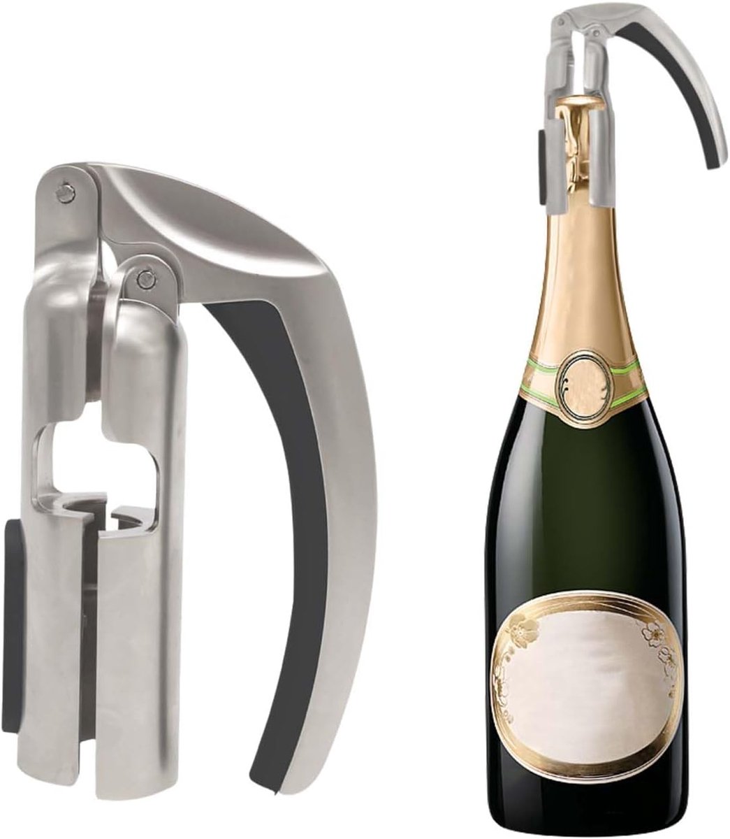 SnelShoppen - Champagne Corkscrew, Flesopener, Wijnkurkentrekker voor Thuisfeest, Duurzame Aluminium Legering, Ideaal voor Familiefeesten, Bars en Wij