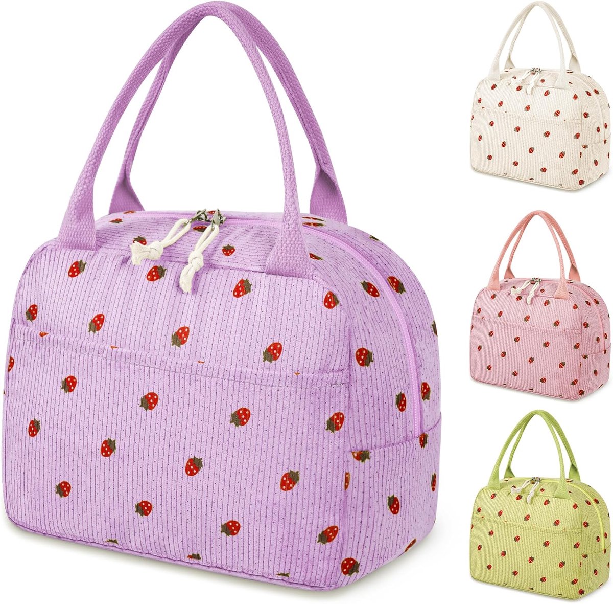 SnelShoppen - Vrouwelijke Lunch Bag, Geïsoleerde Koeltas met Waterdicht/Oliebestendig Materiaal, Vouwbare Lunchtas voor School, Werk, Picknick, Reizen