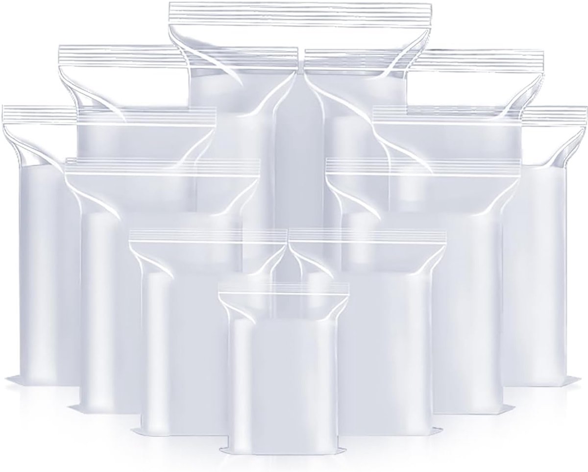 SnelShoppen - Hersluitbare Plastic Zakjes 25x35cm - Doorzichtige Zakjes Extra Dik (0.1mm) - 50 Stuks - Ideaal voor Kantoorbenodigdheden, Documenten en