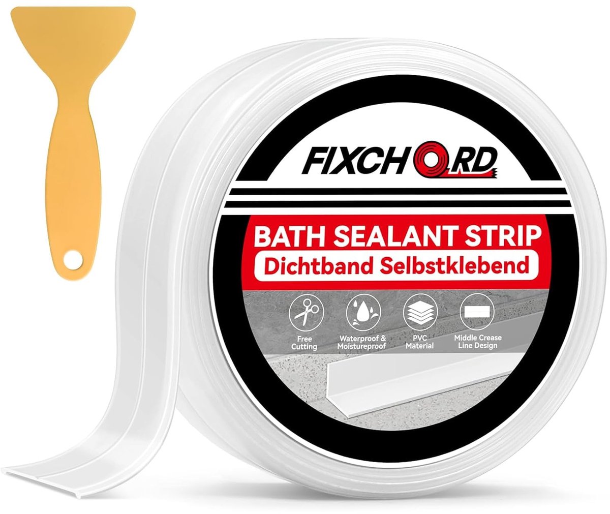 SnelShoppen - Sealing Tape Waterproof 1 Rol, Zelfklevende Waterdichte Tape voor Badkamer, Keuken, Toiletten en Wandhoeken, Transparant, 3.2m x 38mm, I