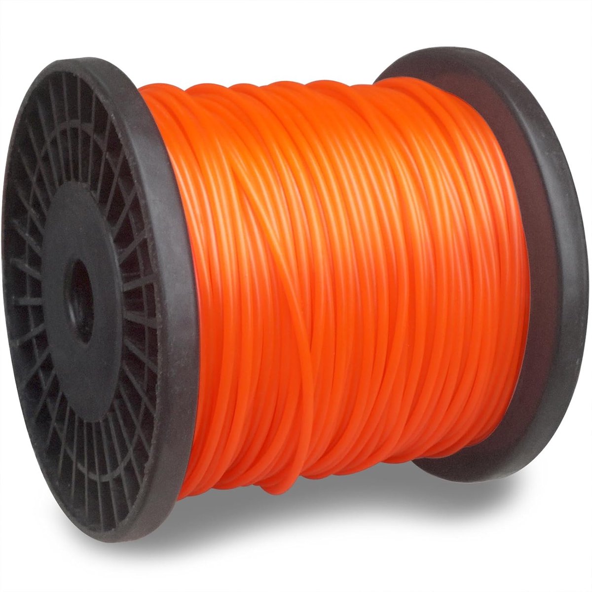SnelShoppen - Grastrimmerdraad 100m .095" Rond Nylon Trimmerdraad 2.4mm Vervangingsspoel voor Tuinonderhoud, Grasmaaien, Onkruid, Oranje