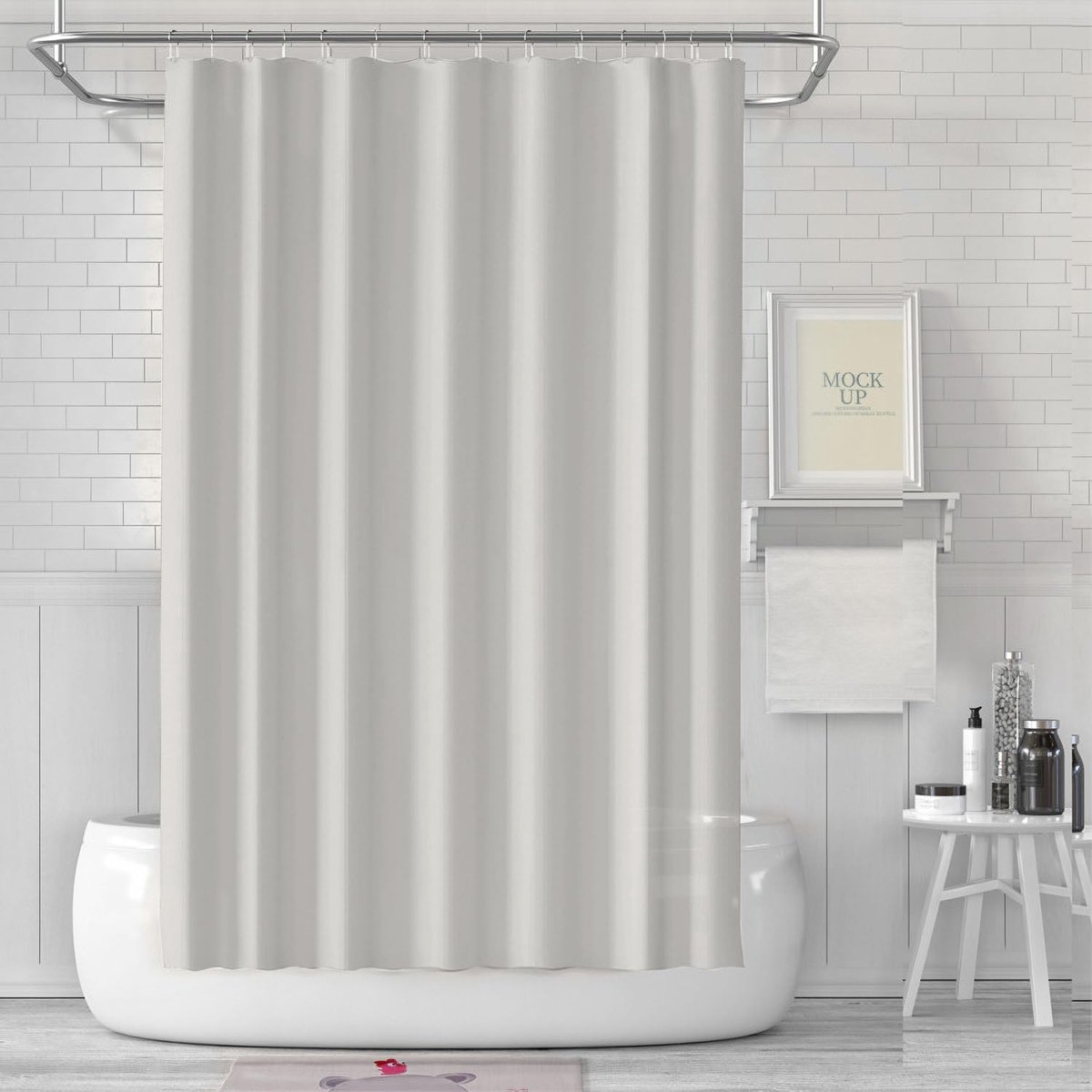 SnelShoppen - 180x200 Badkamer Gordijn, Douchegordijn Anti-Schimmel, Waterdicht en Wasbaar PEVA Douche Gordijn met 12 Ringen Groen voor Bad en Douche