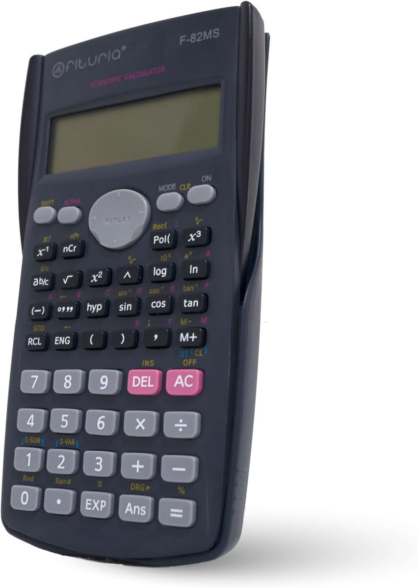 SnelShoppen - Wetenschappelijke Calculator F-82MS - Digitale Calculator voor Ingenieurs, School & Universiteit, 2 Regelendisplay, Zonne-energie, Schoo