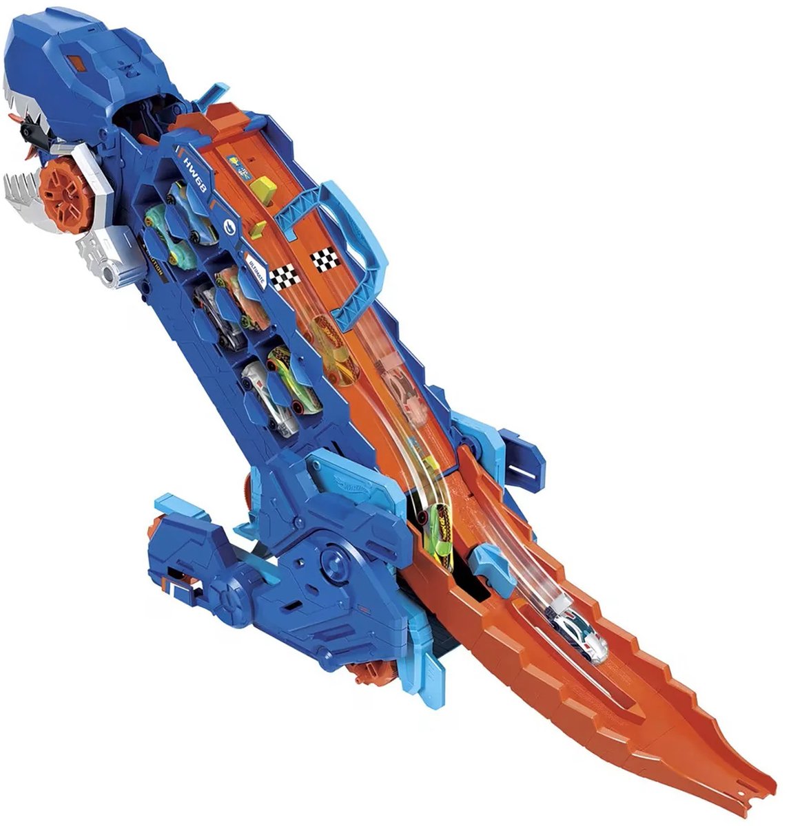 Hot Wheels City - Ultimate T-Rex Transporter - Inclusief 2 Auto's - Speelgoed vanaf 3 Jaar - Vrachtwagen - Auto - Autootjes - Hotweels - Hotwheels Premium - Racebaan - Hot Wheels — afbeelding 9