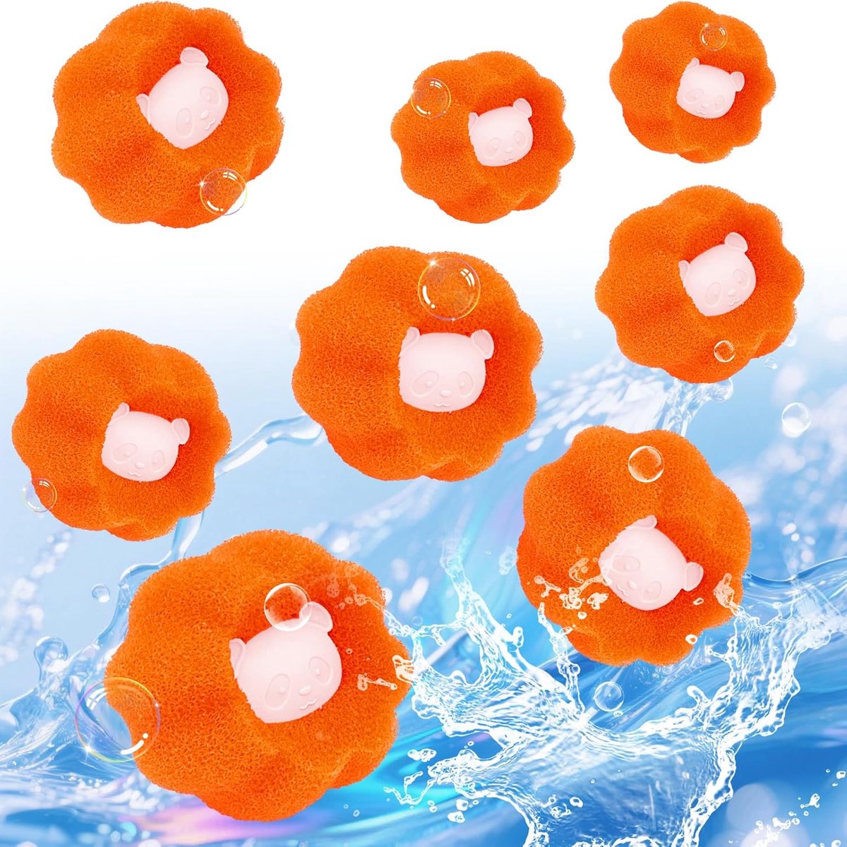 SnelShoppen - Wasmachine Dierenhaarverwijderaar, 8-pack Herbruikbare Haarverwijderingsballen, Pluizenfilter voor Effectieve Dierenhaar en Pluizen Verw