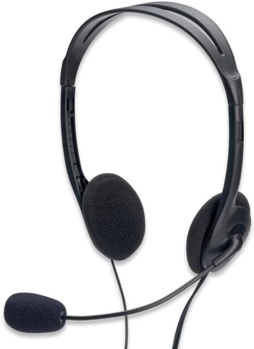 SnelShoppen - Stereo PC Headset met Volume Control - 3.5mm Stereo Plug - Comfortabele On-Ear Hoofdtelefoon - 20Hz-20kHz Geluidsweergave - Perfect voor