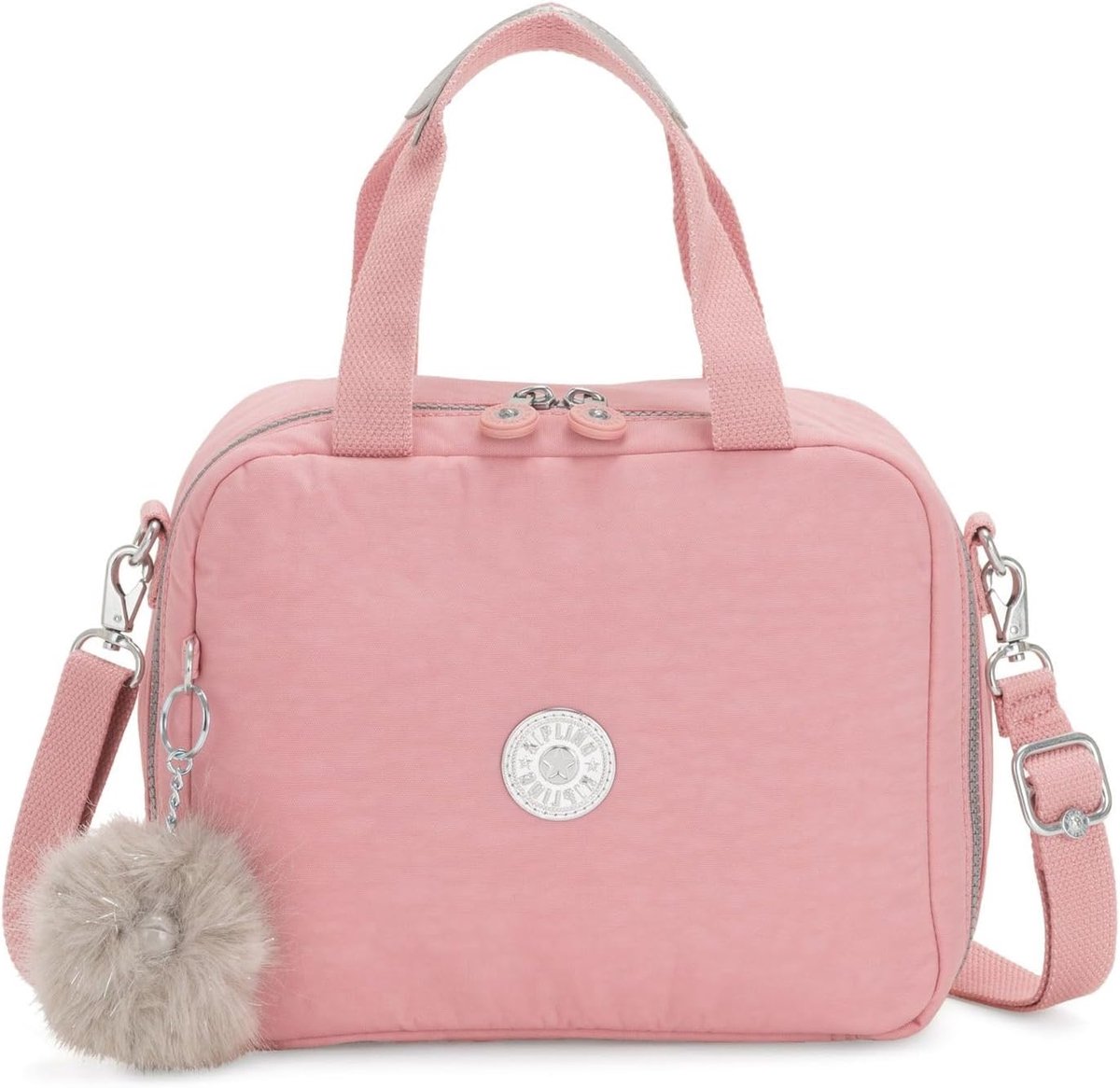 SnelShoppen - Grote Lunchbox, Isolatie, Waterafstotend, Polyamide, 8L, 20x25x13.5cm, Roze, Voor School, Werk, Picknick, Kinderen