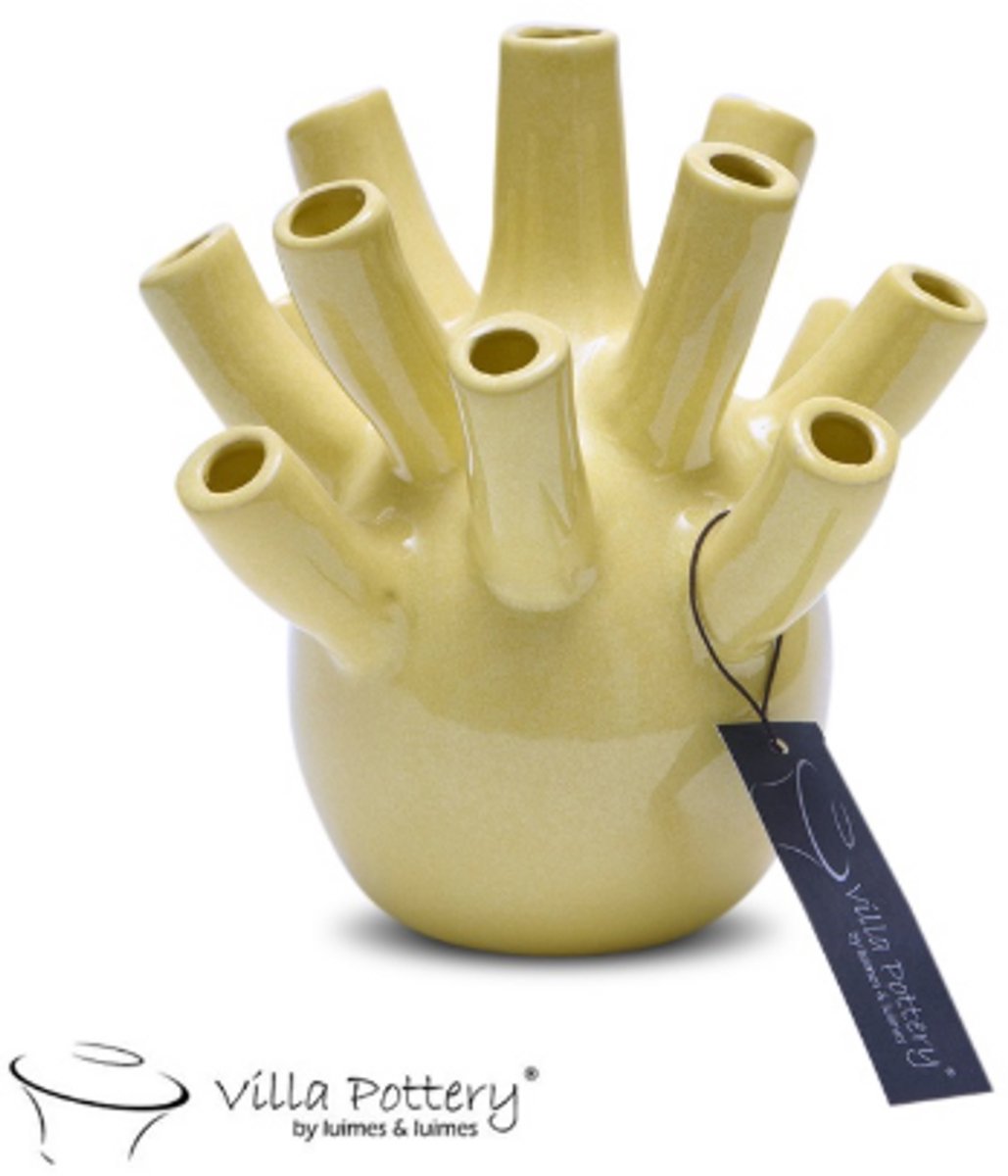 Vaas - Villa Pottery - Woondecoratie - Keramiek - Decoratie - Voorjaarscollectie - Waterdicht - Pinokkio 1_1 Yellow