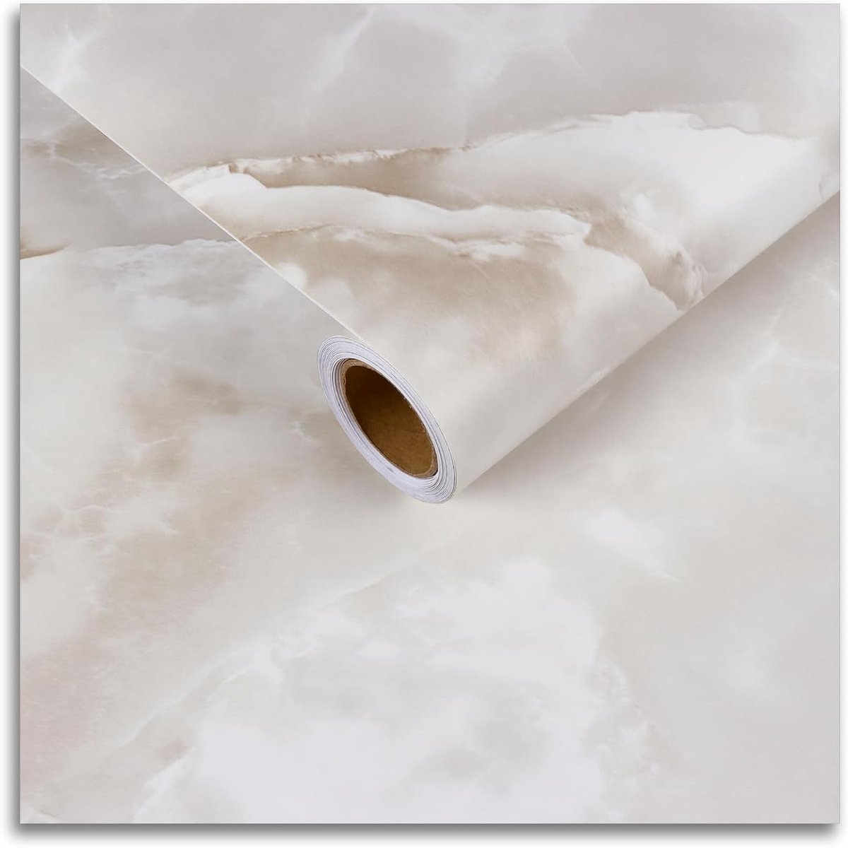 Marmer Beige Zelfklevend Behang 30 cm x 200 cm | Vinyl Behang Waterdicht voor Keuken en Badkamer | Modern Zelfklevend Papier voor Meubels en Werkbladen
