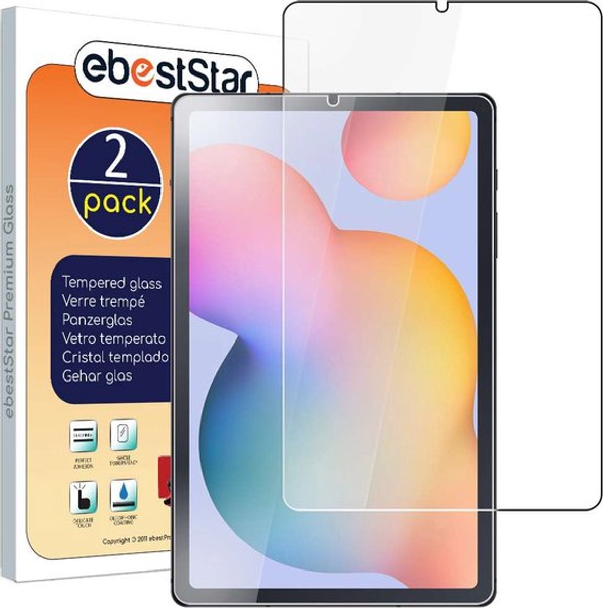 ebestStar - {2 Stuks} Gehard glas geschikt voor Samsung Galaxy Tab S6 Lite 10.4 P610 P615 (2022, 2020), Screen Protector Cover, Schermbeschermer Tempered Glass