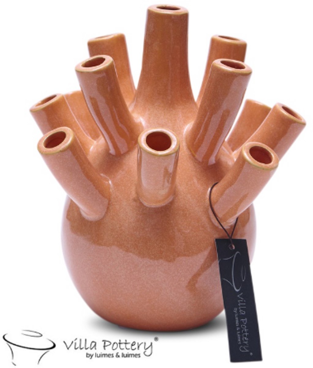 Vaas - Villa Pottery - Woondecoratie - Keramiek - Decoratie - Voorjaarscollectie - Waterdicht - Pinokkio 1_2 Orange