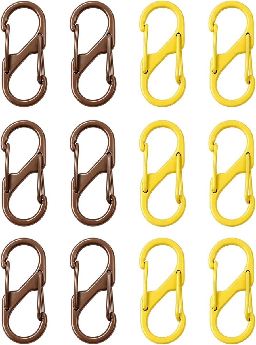 12 stuks anti-diefstal ritssluiting haken, veilige rugzaksloten, S-vormige clips voor bagagebeveiliging