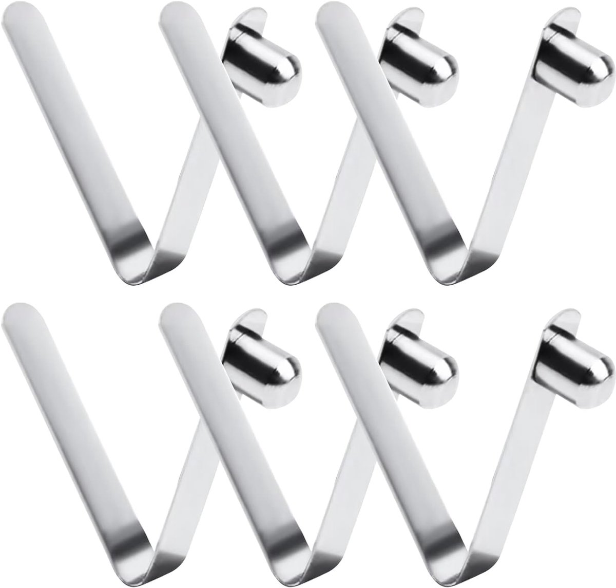 SnelShoppen - Kayak Paddle Spring Clip - 6x Rvs Lockable Tent Rod Push Button Spring Snap Clip - Robuuste, Duurzame Accessoires voor Kamperen en Buite