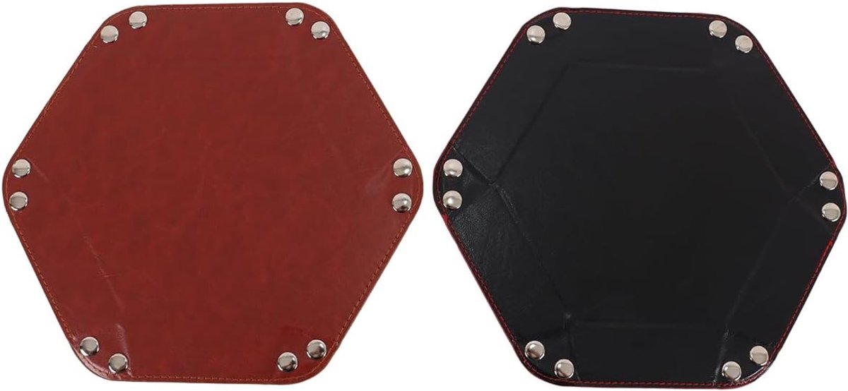 SnelShoppen - 2 Stuks Opvouwbare Dobbelstenenborden van PU-leer voor RPG, Tafelspellen, Reizen, Compact en Draagbaar, Ideaal voor Gamers en Bordspelle
