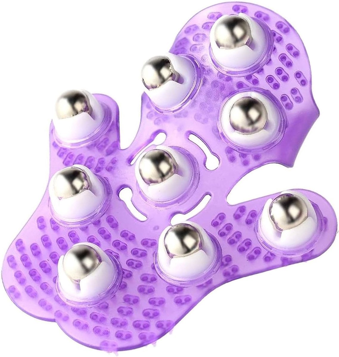 Massagehandschoen met 9 Draaibare RVS Massageballen voor Spierontspanning, Bloedcirculatie en Stressverlichting