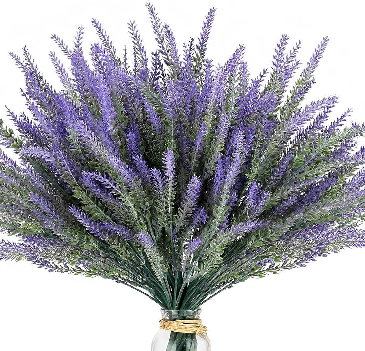 SnelShoppen - Pack van 12 Droogbloemen 36 cm, Kunstbloemen Lavendel, Decoratie voor Bruiloft, Tafel, Thuis, Keuken, Tuin, Boerderij