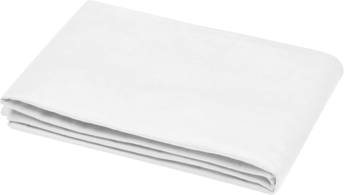SnelShoppen - Luxe Bedlaken 240x300 cm - 100% Katoen Oeko-Tex Gecertificeerd - Zacht en Comfortabel - Wit - Geschikt voor Thuisgebruik