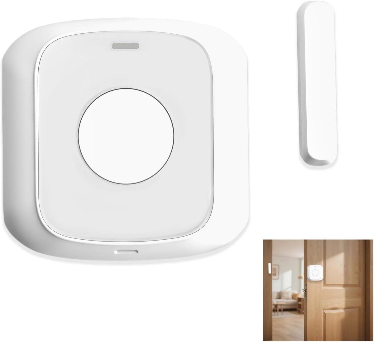 SnelShoppen - Wifi Deur Magnetisch, Bewegingssensor met App Notificatie, Stille Alarm, Slimme Motion Sensor, PIR Technologie, Tot 8 Meter Bereik, Voor