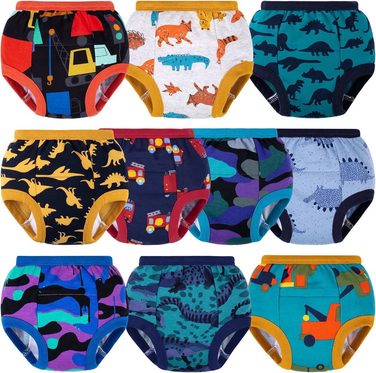 SnelShoppen - BIG ELEPHANT Kinderen Training Pants - Zachte Katoenen Potty Training Onderbroek voor Jongens & Meisjes, Wasbaar & Herbruikbaar, Ideaal