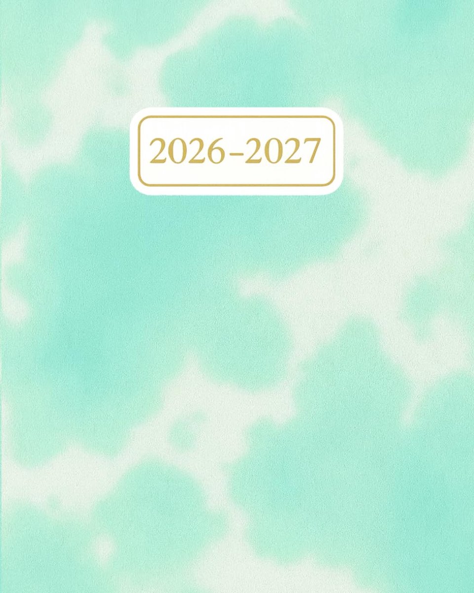 SnelShoppen - Monthly Planner 2026-2027: Mint Teal Tie Dye Agenda - Grote 8 x 10 Pastel Aesthetic Kalender voor Vrouwen - Perfect voor Organisatie en