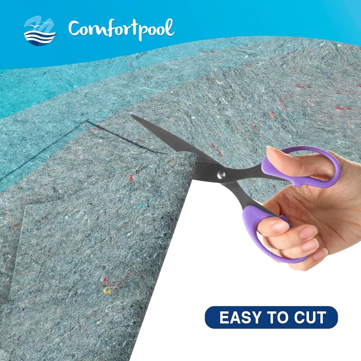 SnelShoppen - Zwembad Vilt | Onderlaag 260 x 160 cm | 200 g/m² | Bescherming en Isolatie voor Zwembadvloer | Grondzeil | Zwembad Felt