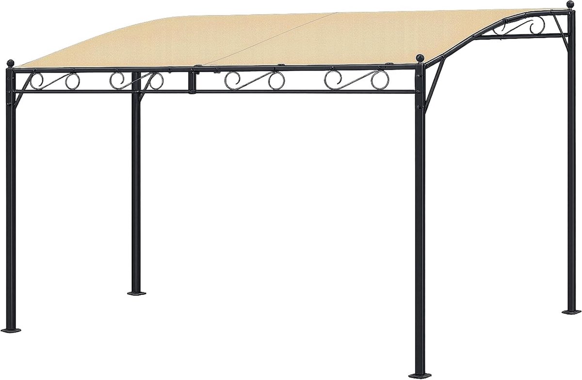 SnelShoppen - Vervangend Dak 250x300cm voor Pergola Terrasoverkapping - Waterdicht Polyester in Sand Beige - Perfect voor Tuin, Balkon, Camping