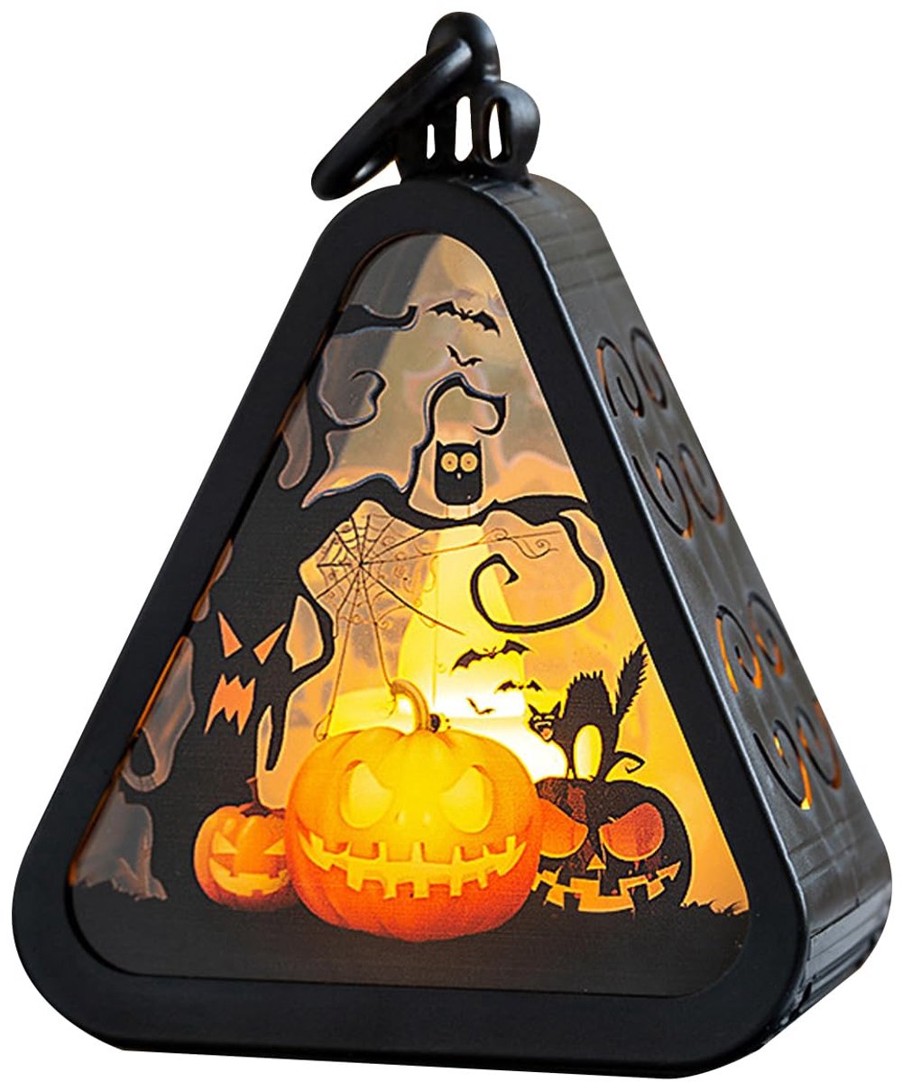 Namajunas - Halloween pompoen lantaarn - Geschikt voor binnen en buiten decoratie - Klein, draagbare en duurzaam - Feestartikelen, tafeldecoratie en sfeervolle voor tuin en terras - Sfeerlamp - Tuindecoratie - Feestaccessoires - Lantaarn